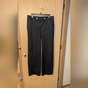 Nautica - Black Pants with Black Pinstripes Wide Leg Pants - Size 12